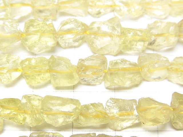 [Video]Lemon Quartz Rough Rock Nugget half or 1strand beads (aprx.15inch/38cm)