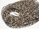 [Video] Brown-Black Shell (Black-lip Oyster) Round 3mm 1strand beads (aprx.15inch/37cm)