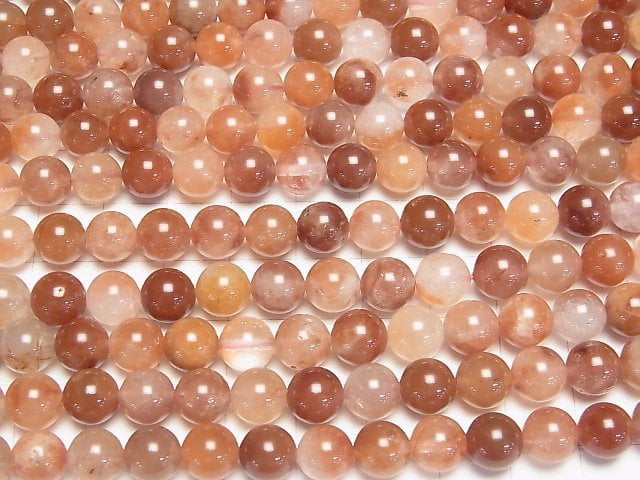 [Video] Amphibole in Quartz Round 8mm 1strand beads (aprx.15inch/37cm)