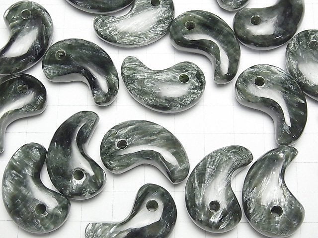 [Video] Seraphinite AAA Comma Shaped Bead 30x19mm 1pc