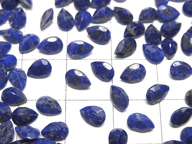 [Video]Lapislazuli AA++ Loose stone Pear Shape Faceted 6x4mm 10pcs