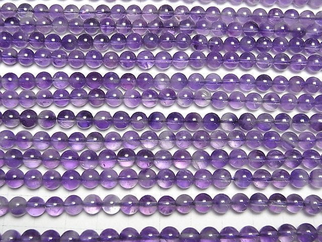 [Video]Bi-color Amethyst AA+ Round 6mm 1strand beads (aprx.15inch/37cm)