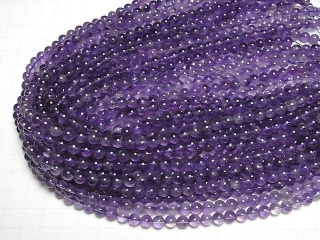 [Video]Bi-color Amethyst AA+ Round 6mm 1strand beads (aprx.15inch/37cm)