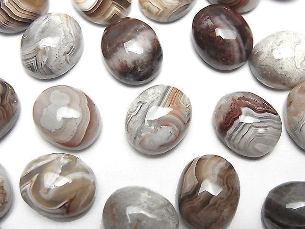 [Video] Laguna Lace Agate Oval Cabochon 12x10mm 2pcs