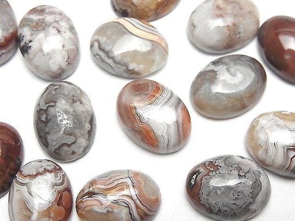 [Video] Laguna Lace Agate Oval Cabochon 16x12mm 2pcs