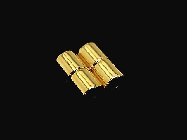 Metal parts magnetic Clasp 9x5x5mm gold color 4 pairs