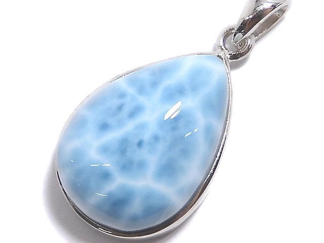 [Video][One of a kind] Larimar Pectolite AAA- Pendant Silver925 NO.174