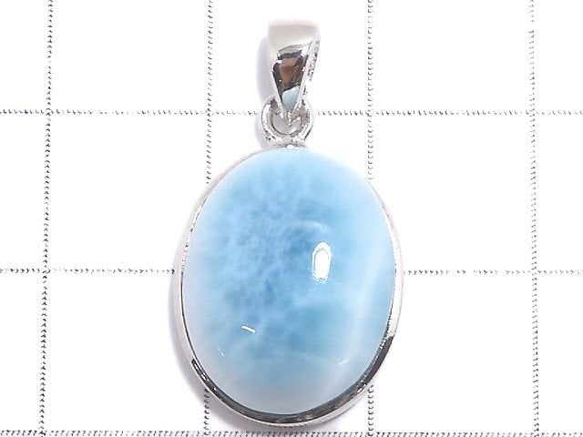 [Video][One of a kind] Larimar Pectolite AAA- Pendant Silver925 NO.175