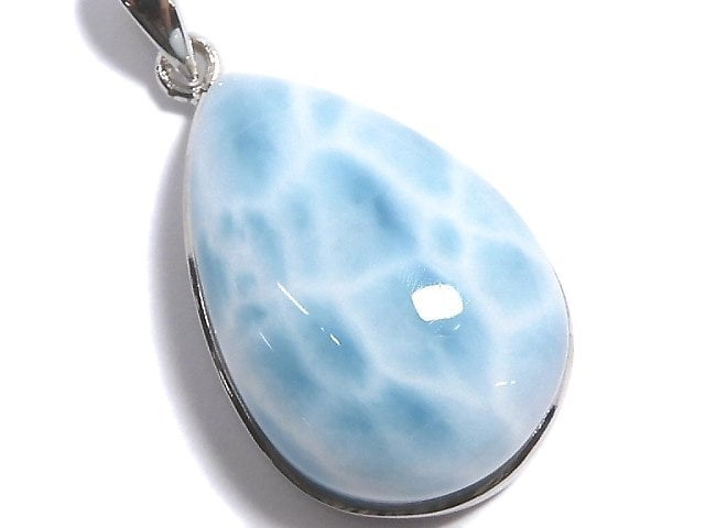 [Video][One of a kind] Larimar Pectolite AAA- Pendant Silver925 NO.180