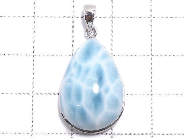 [Video][One of a kind] Larimar Pectolite AAA- Pendant Silver925 NO.180