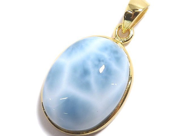 [Video][One of a kind] Larimar Pectolite AAA- Pendant 18KGP NO.182