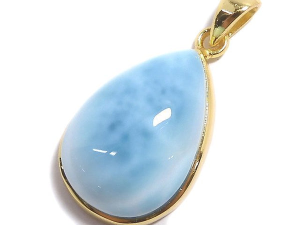 [Video][One of a kind] Larimar Pectolite AAA- Pendant 18KGP NO.184