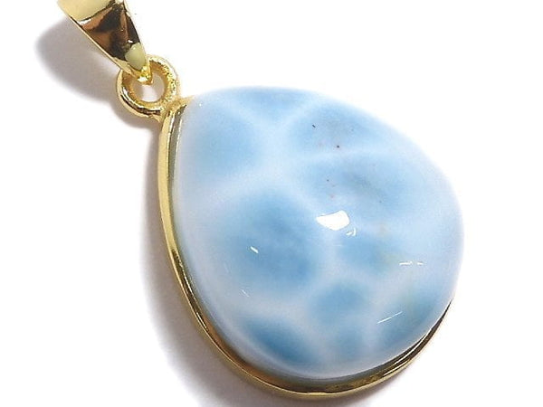 [Video][One of a kind] Larimar Pectolite AAA- Pendant 18KGP NO.185