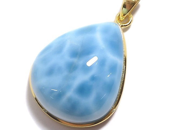 [Video][One of a kind] Larimar Pectolite AAA- Pendant 18KGP NO.189