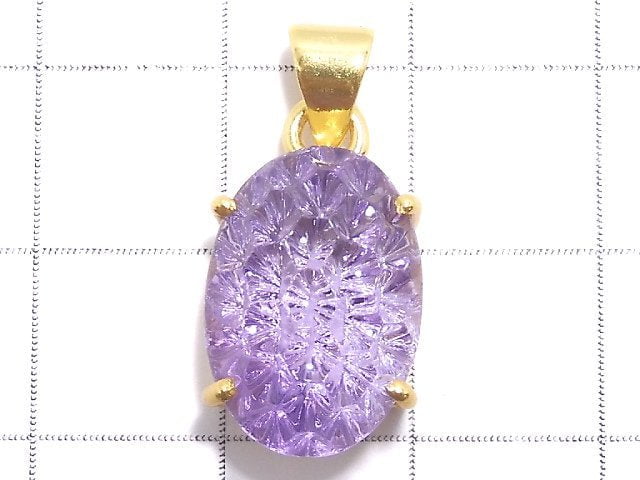 [Video][One of a kind] High Quality Amethyst AAA Pendant 18KGP NO.34