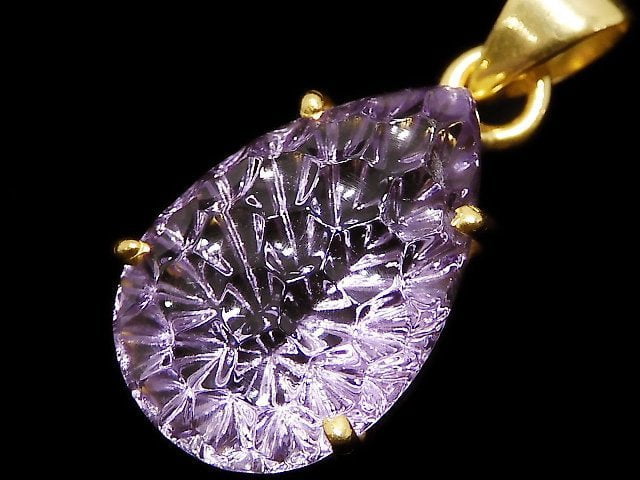 [Video][One of a kind] High Quality Amethyst AAA Pendant 18KGP NO.35