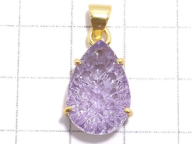 [Video][One of a kind] High Quality Amethyst AAA Pendant 18KGP NO.35