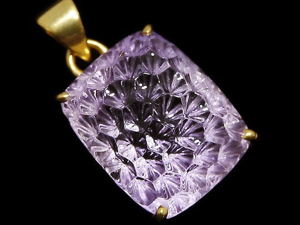 [Video][One of a kind] High Quality Amethyst AAA Pendant 18KGP NO.36