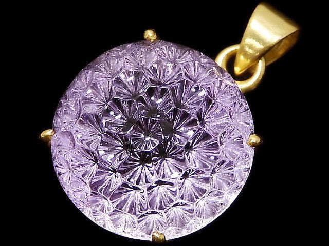 [Video][One of a kind] High Quality Amethyst AAA Pendant 18KGP NO.39