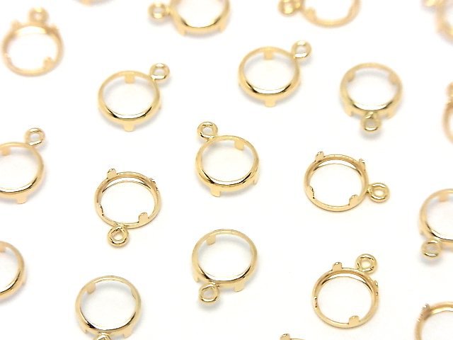 [Video]14KGF Charm Frame (Bezel) Round Faceted [3mm][4mm][5mm][6mm][8mm] 1pc