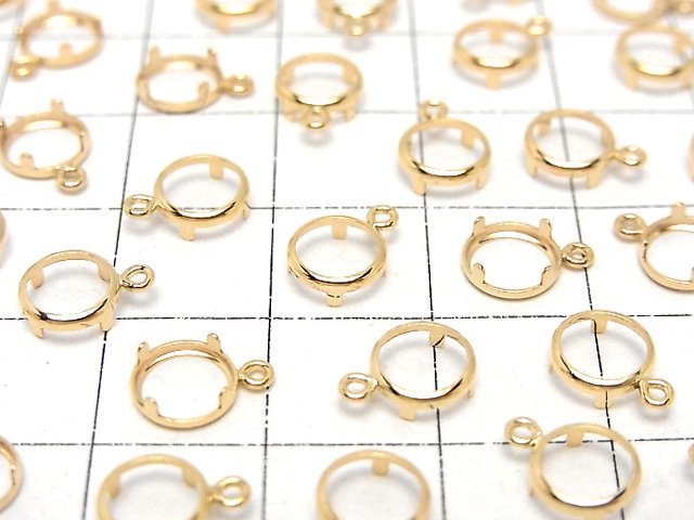 [Video]14KGF Charm Frame (Bezel) Round Faceted [3mm][4mm][5mm][6mm][8mm] 1pc