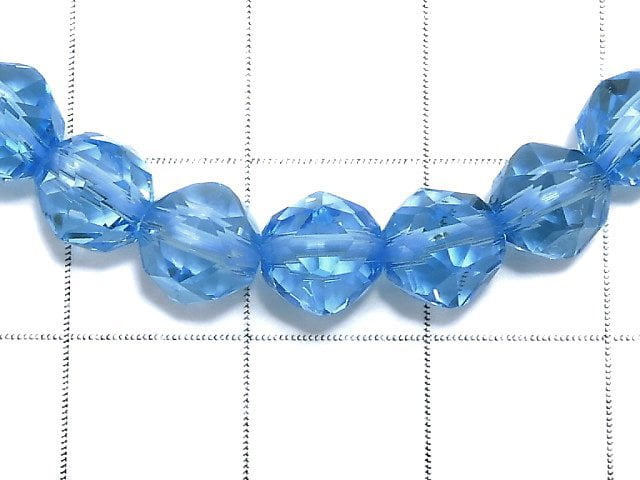 [Video][One of a kind] High Quality Swiss Blue Topaz AAA Star Faceted Round 7mm Bracelet NO.1