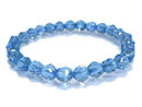 [Video][One of a kind] High Quality Swiss Blue Topaz AAA Star Faceted Round 7mm Bracelet NO.1