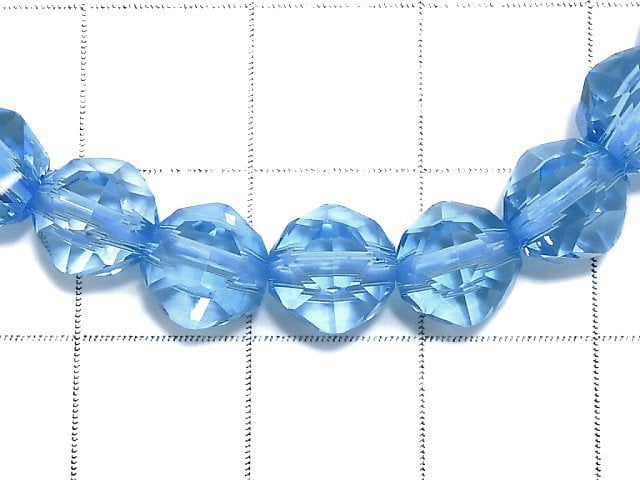 [Video][One of a kind] High Quality Swiss Blue Topaz AAA Star Faceted Round 7mm Bracelet NO.3