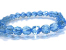 [Video][One of a kind] High Quality Swiss Blue Topaz AAA Star Faceted Round 7mm Bracelet NO.6