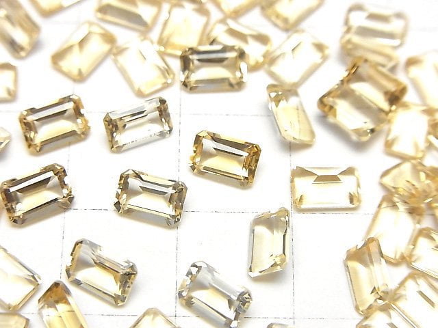 [Video]High Quality Citrine AAA Loose stone Rectangle Faceted 6x4mm 10pcs