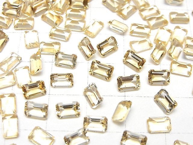 [Video]High Quality Citrine AAA Loose stone Rectangle Faceted 6x4mm 10pcs