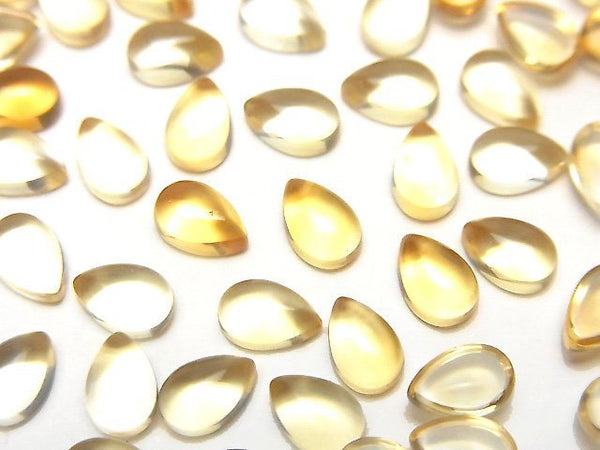 [Video]High Quality Citrine AAA Pear Shape Cabochon 6x4mm 5pcs