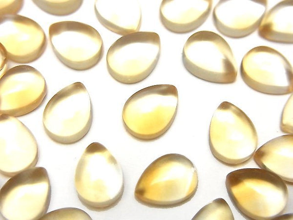 [Video]High Quality Citrine AAA Pear Shape Cabochon 7x6mm 3pcs