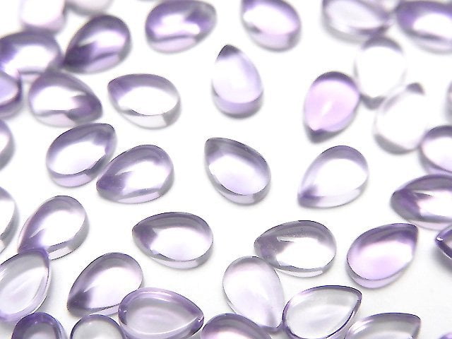 [Video]High Quality Amethyst AAA Pear Shape Cabochon 6x4mm 5pcs