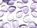 [Video]High Quality Amethyst AAA Pear Shape Cabochon 8x6mm 5pcs