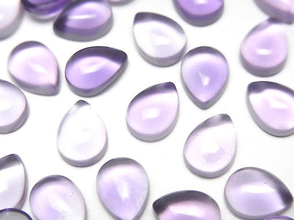 [Video]High Quality Amethyst AAA Pear Shape Cabochon 8x6mm 5pcs