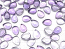 [Video]High Quality Amethyst AAA Pear Shape Cabochon 8x6mm 5pcs