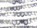 [Video]High Quality Blue Sapphire AA++ Faceted Pear Shape Color Gradation half or 1strand beads (aprx.7inch/18cm)
