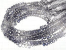 [Video]High Quality Blue Sapphire AA++ Faceted Pear Shape Color Gradation half or 1strand beads (aprx.7inch/18cm)