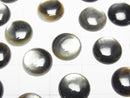 [Video] High Quality Black Shell (Black-lip Oyster) Round Cabochon 10x10mm 4pcs