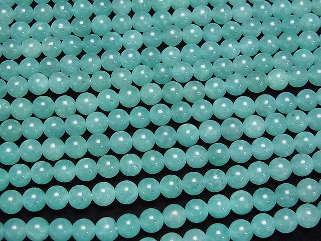 Mosambik Amazonit AA++ Rund 6mm 1strang Perlen (ca. 15 Zoll/37 cm)