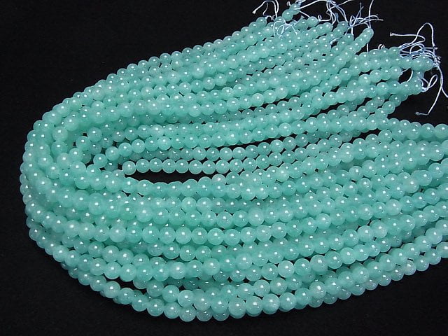 [Video] Mozambique Amazonite AA++ Round 6mm 1strand beads (aprx.15inch/37cm)