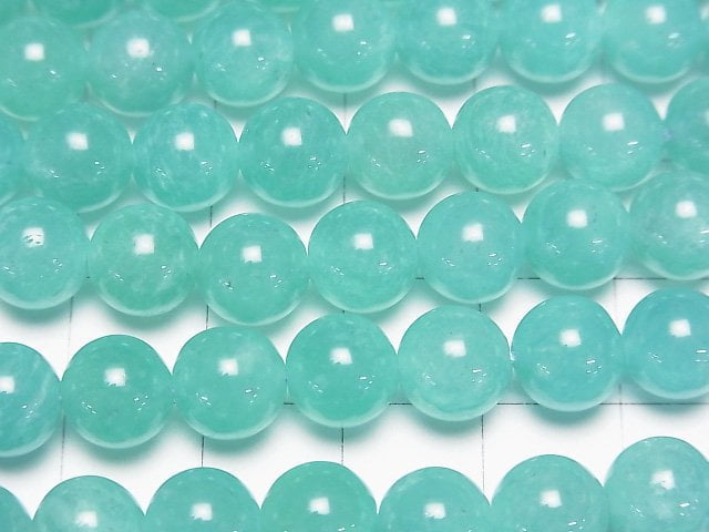 [Video] Mozambique Amazonite AA++ Round 8mm half or 1strand beads (aprx.15inch/36cm)