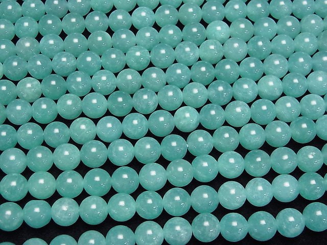 [Video] Mozambique Amazonite AA++ Round 8mm half or 1strand beads (aprx.15inch/36cm)