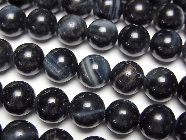 [Video]Natural color Blue Tiger's Eye AA++ Round 8.5mm 1strand beads (aprx.15inch/37cm)