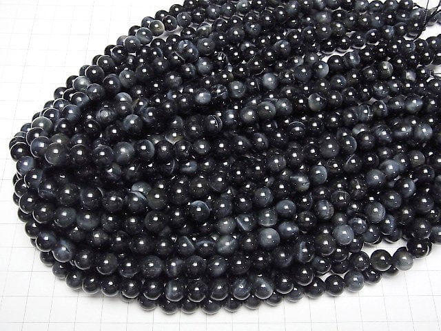 [Video]Natural color Blue Tiger's Eye AA++ Round 8.5mm 1strand beads (aprx.15inch/37cm)