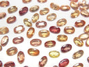 [Video]High Quality Yellow-Red Sapphire AAA Loose stone Oval Faceted 5x3mm 3pcs