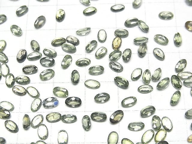 [Video]High Quality Green Sapphire AAA Loose stone Oval Faceted 5x3mm 3pcs