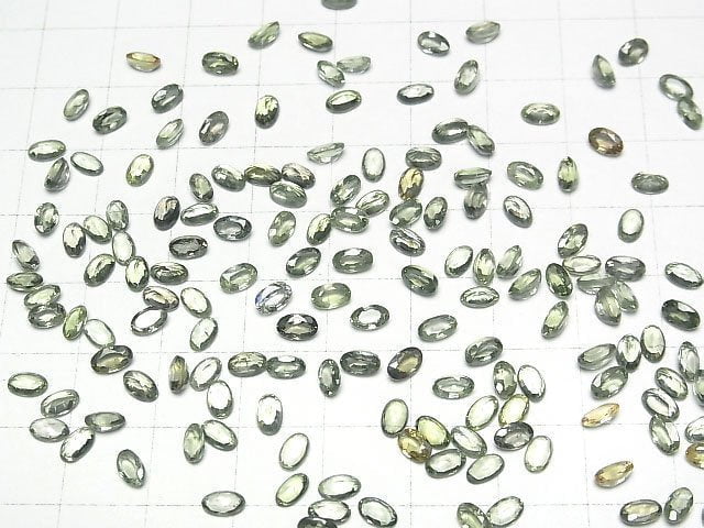 [Video]High Quality Green Sapphire AAA Loose stone Oval Faceted 5x3mm 3pcs