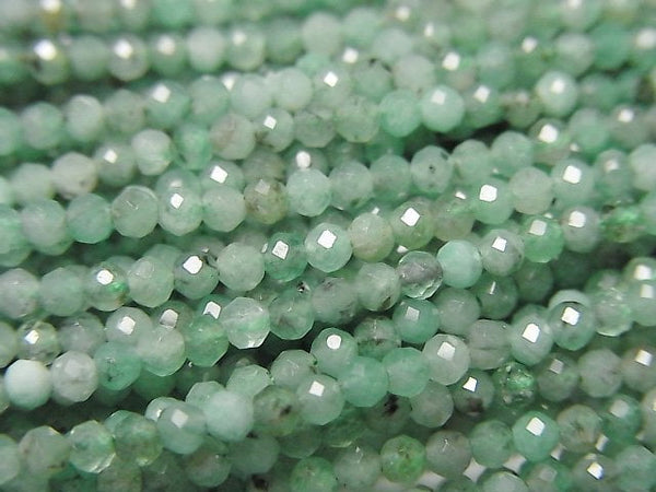 [Video]High Quality! Brazilian Emerald AA++ Faceted Round 2mm half or 1strand beads (aprx.15inch/38cm)